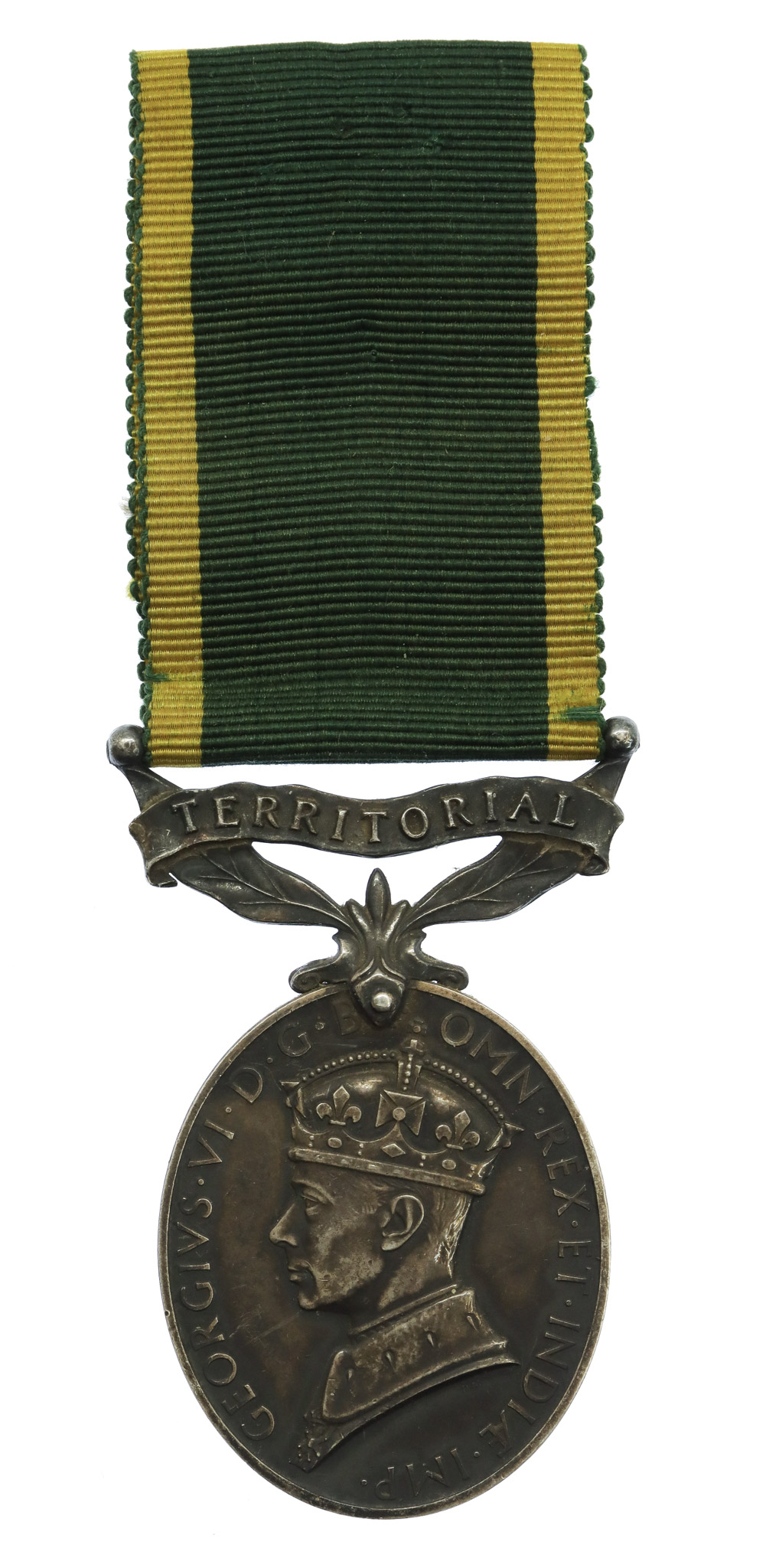 George VI Territorial Efficiency Medal - Pte. H.W. Simpson, Essex Regiment & Royal Artillery - Wounded and P.O.W., North Africa 1943