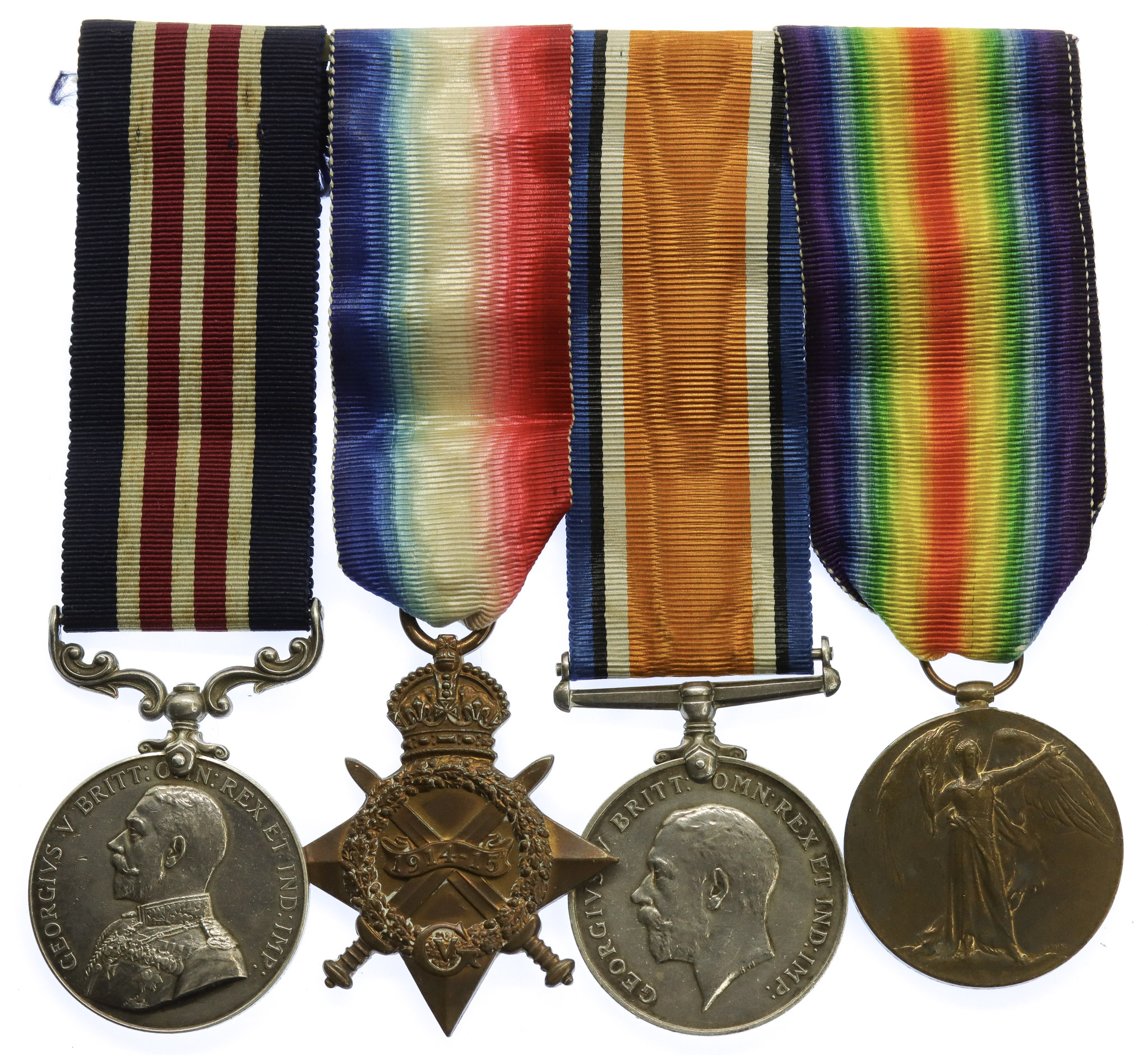 WW1 Military Medal, 1914-15 Star, British War & Victory Medal Group of Four - Pte. G. Lipscombe, 6th Bn. Essex Regiment & 161st Coy. Machine Gun Corps