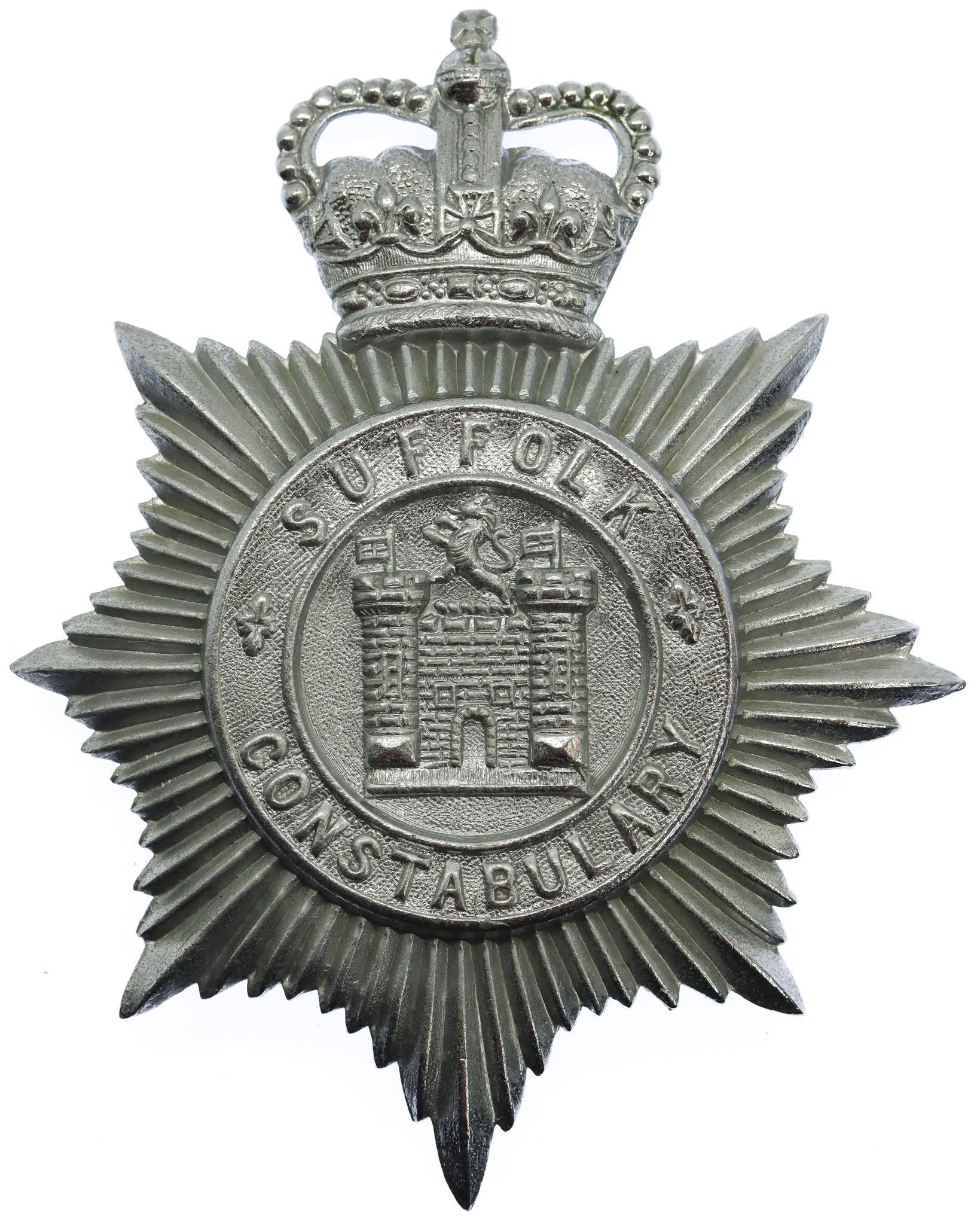 Suffolk Constabulary Helmet Plate - Queen's Crown