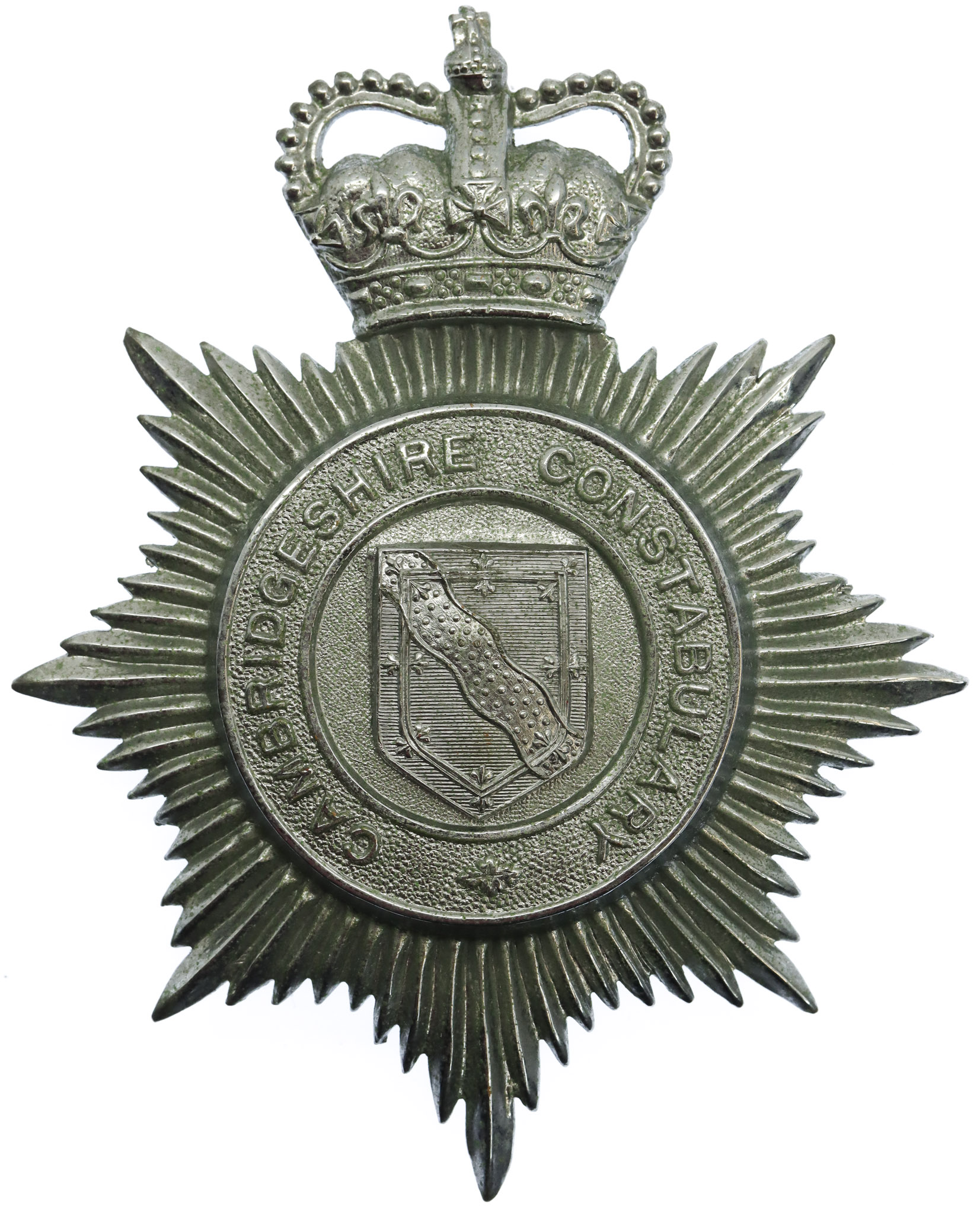 Cambridgeshire Constabulary Helmet Plate - Queen's Crown
