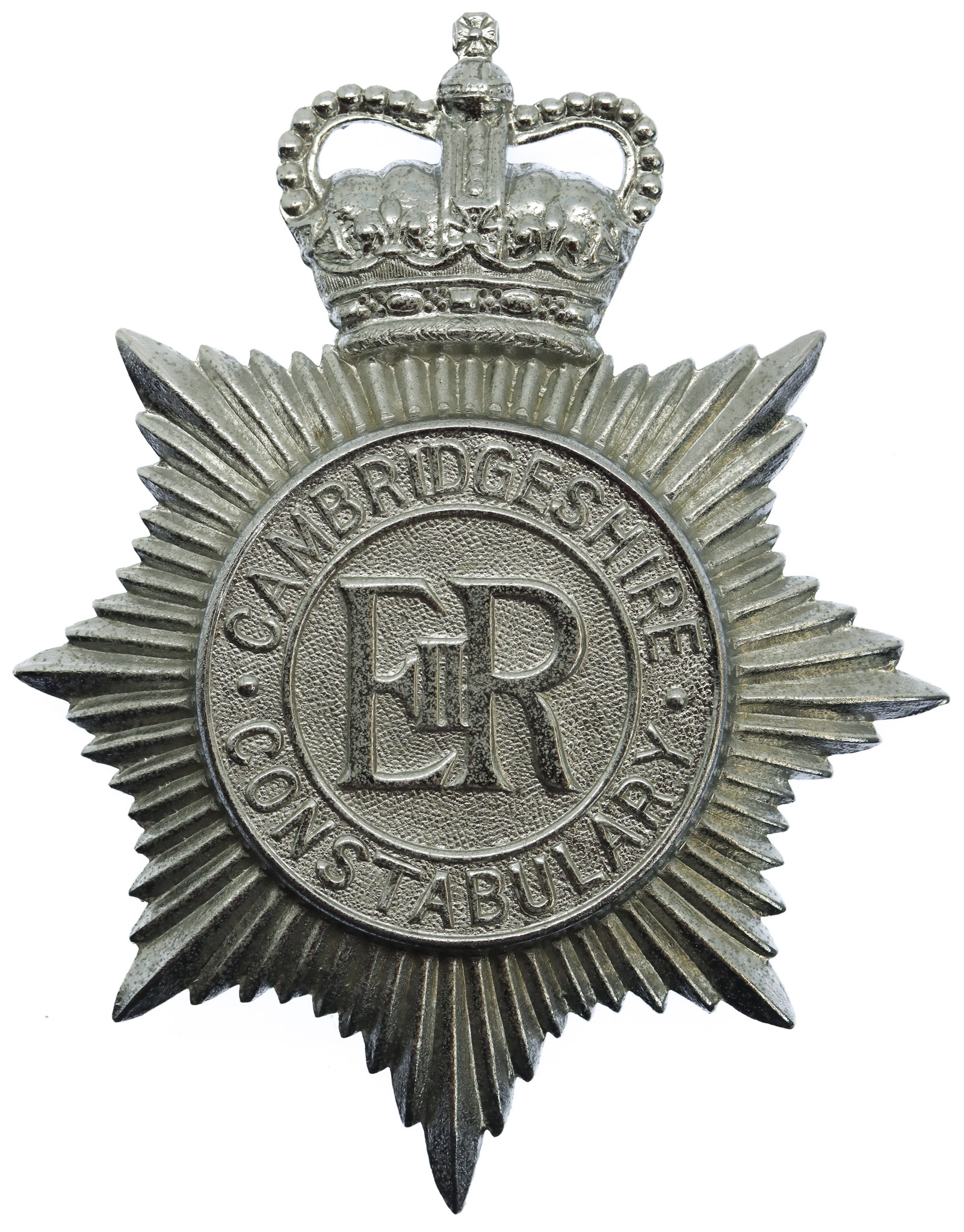 Cambridgeshire Constabulary Helmet Plate - Queen's Crown