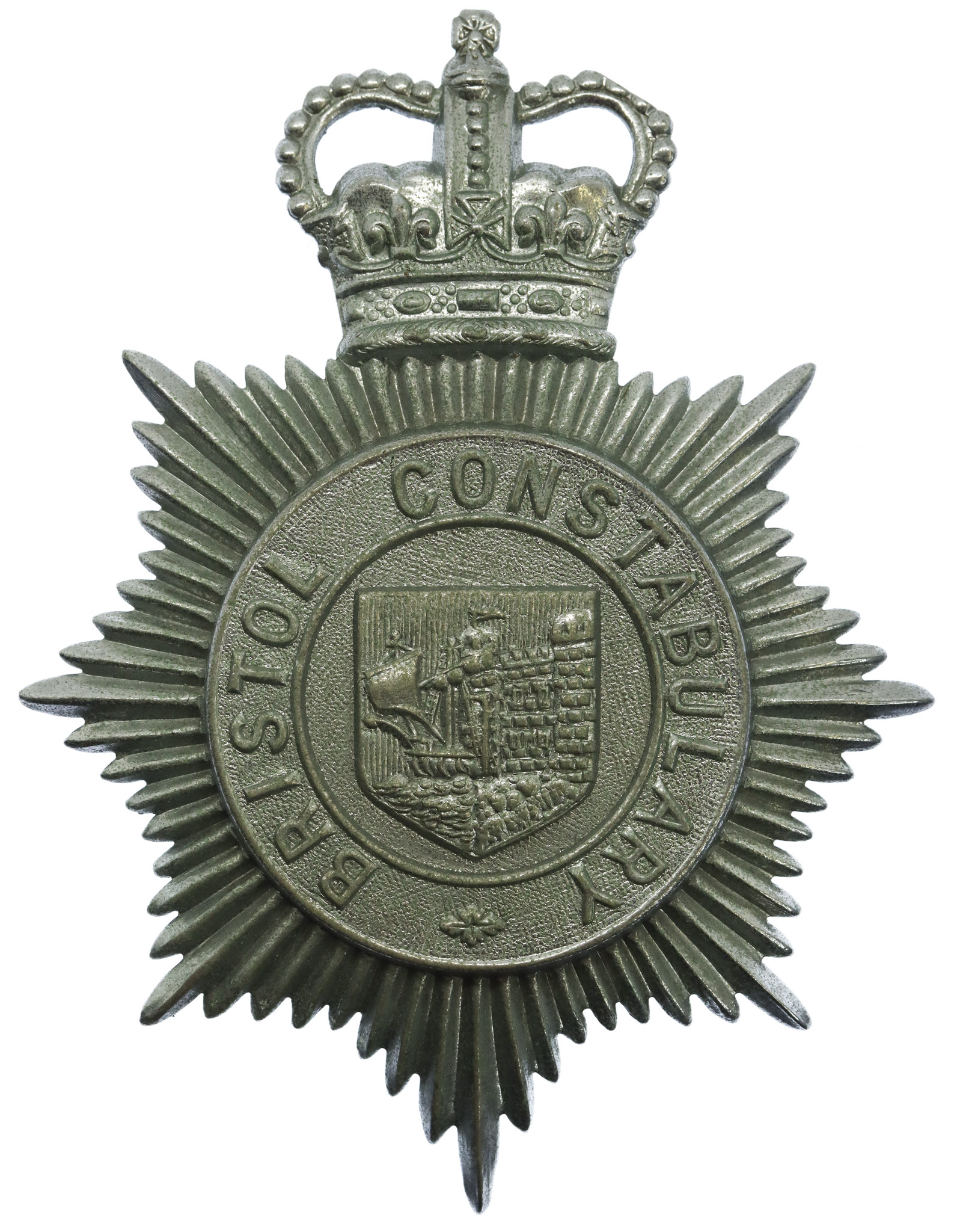 Bristol Constabulary Helmet Plate - Queen's Crown