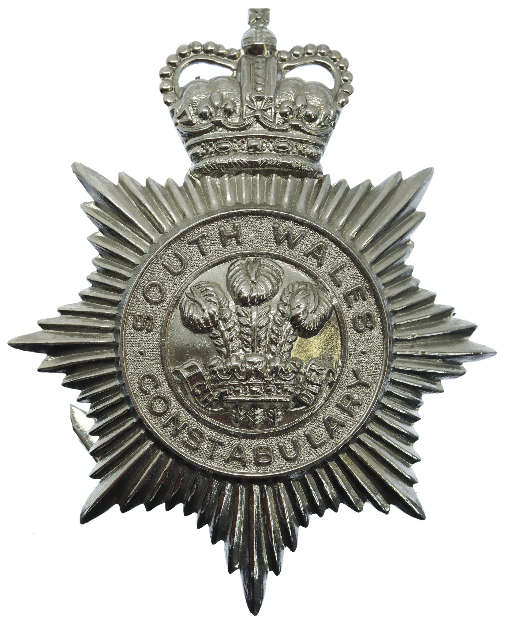South Wales Constabulary Helmet Plate - Queen's Crown