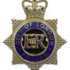 City of London Police Senior Officer's Enamelled Cap Badge - Queen's Crown