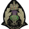 Scottish Police Forces Senior Officer's Bullion Cap Badge - Queen's Crown