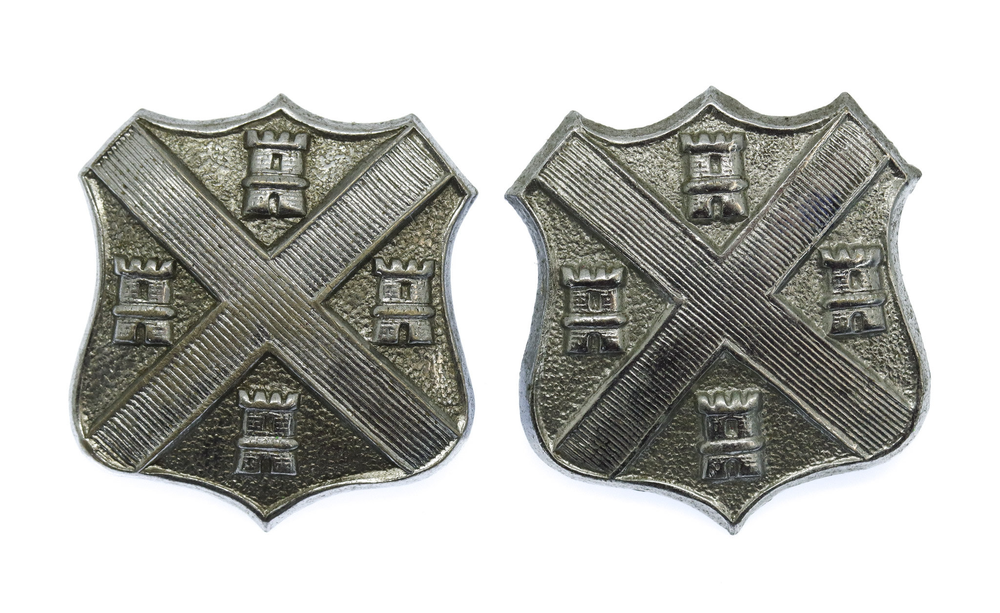 Pair of Plymouth City Police Collar Badges