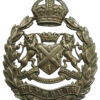 Plymouth City Police Wreath Helmet Plate - King's Crown