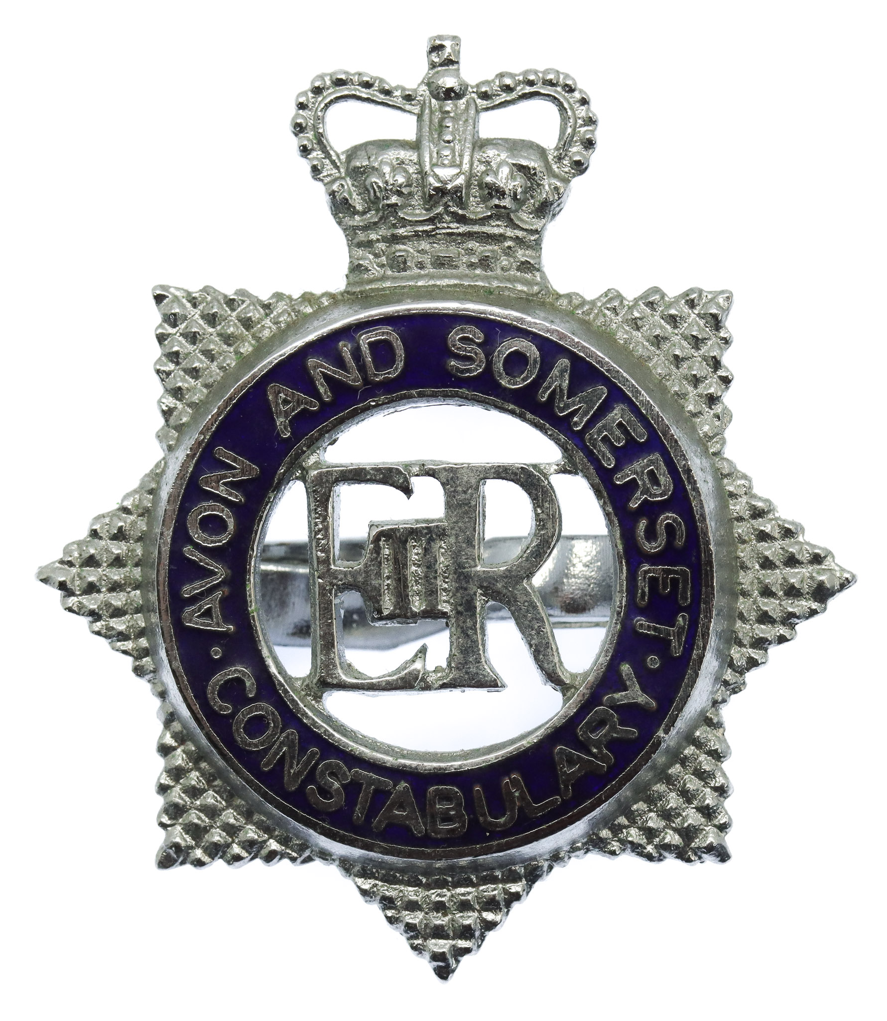 Avon and Somerset Constabulary Senior Officer's Enamelled Cap Badge - Queen's Crown