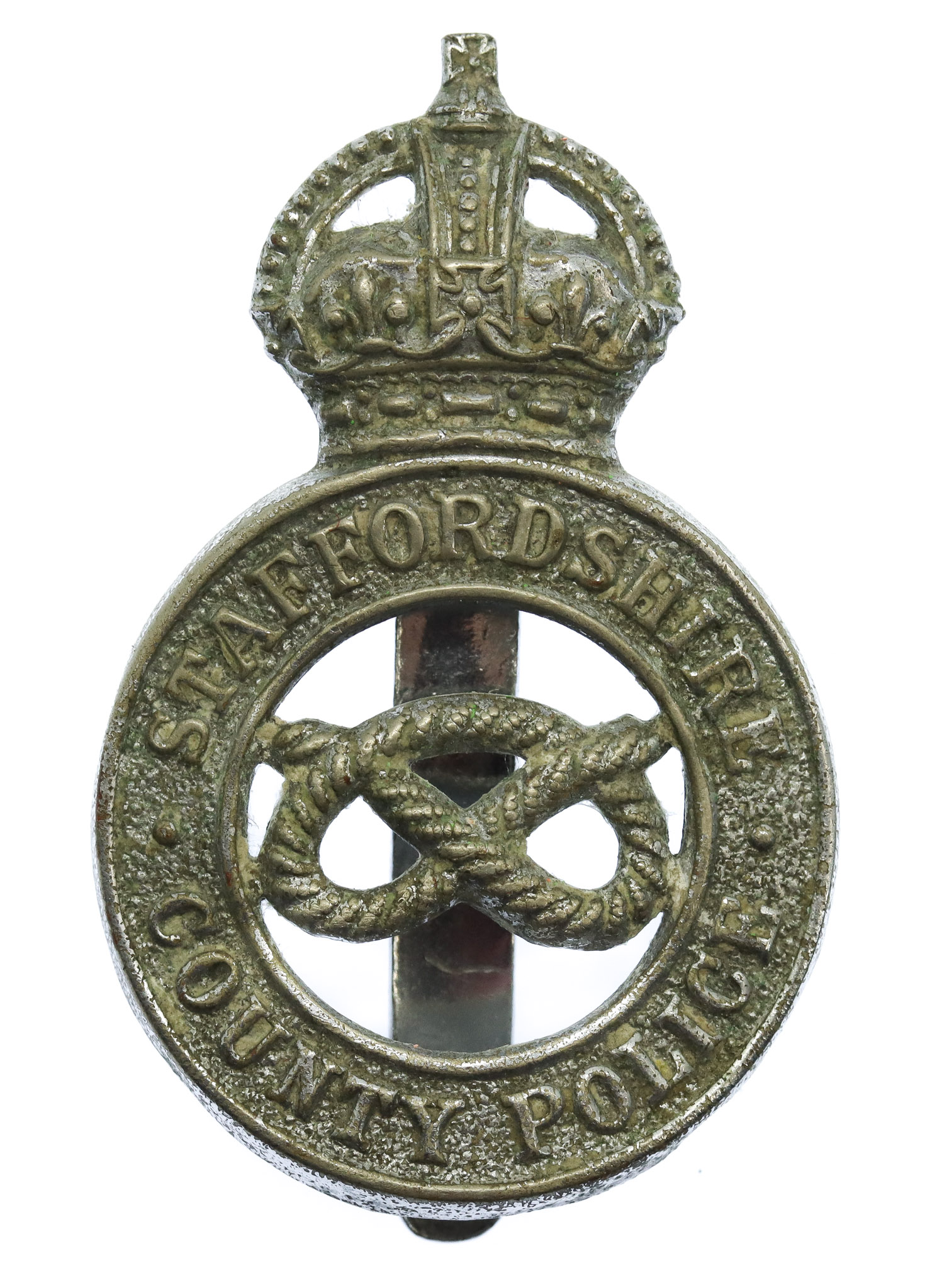 Staffordshire County Police Cap Badge - King's Crown