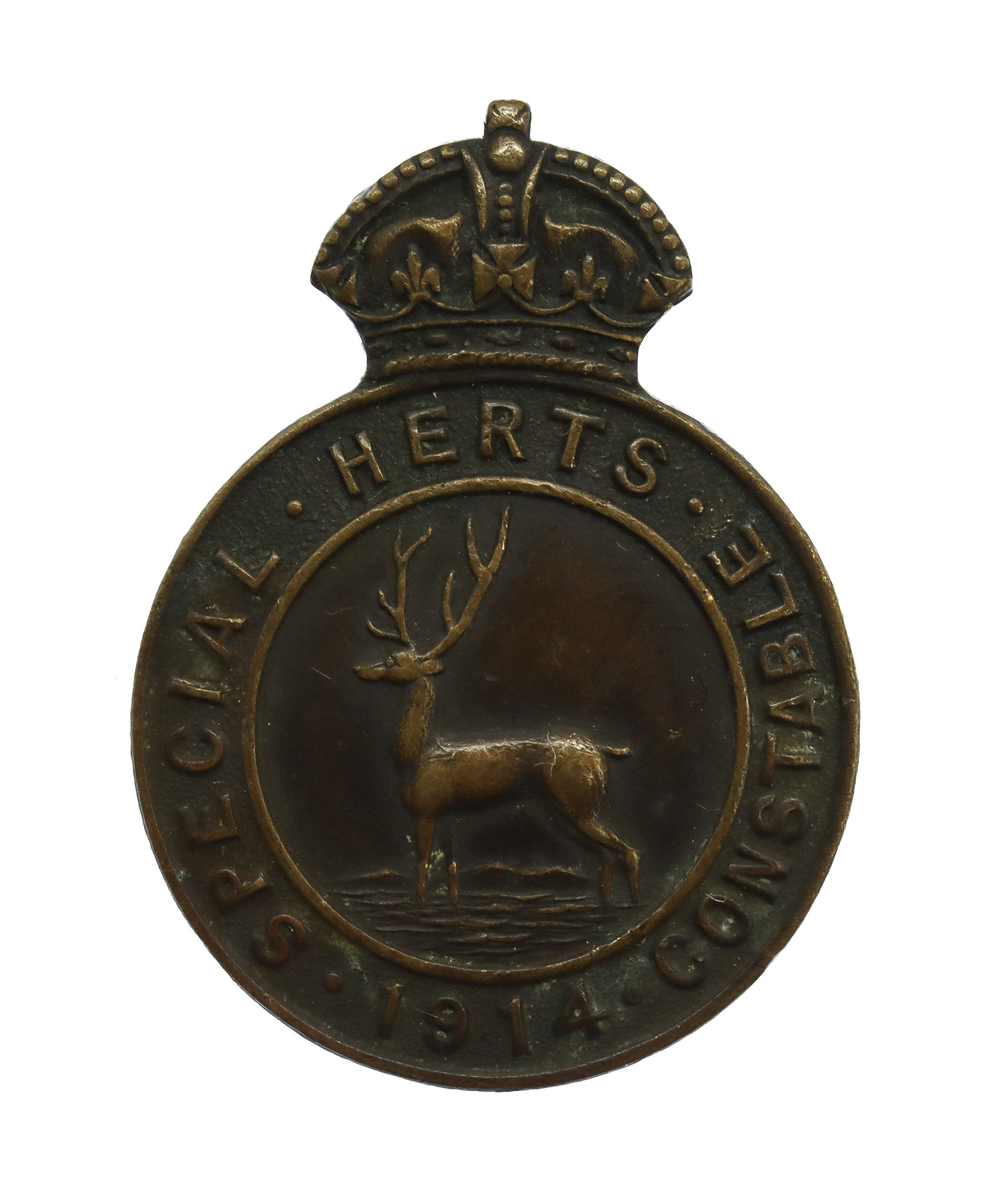 Hertfordshire Special Constable 1914 Lapel Badge
