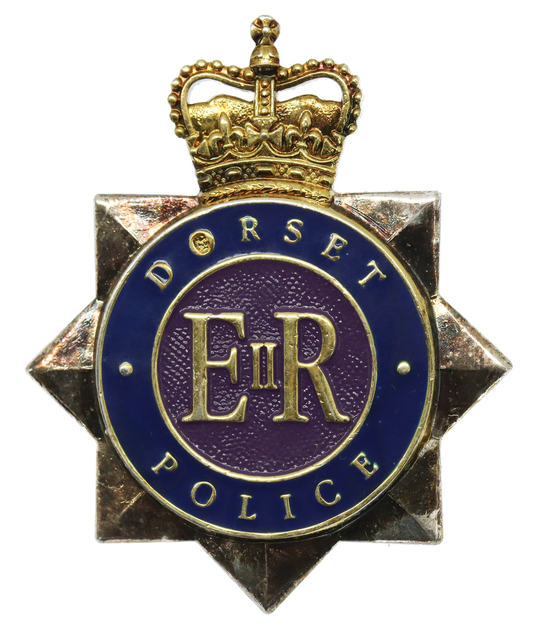 Dorset Police Enamelled Cap Badge - Queen's Crown