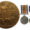 WW1 British War Medal, Victory Medal and Memorial Plaque - Pte. R. Darby, 9th Bn. Notts & Derby Regiment (Sherwood Foresters) - Died of Wounds 16/7/17