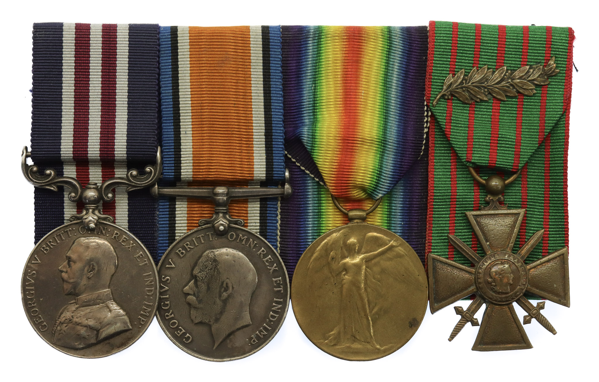WW1 Military Medal, British War Medal, Victory Medal & French Croix de Guerre - Sjt. C.W. Cook, 131st Heavy Bty. Royal Garrison Artillery