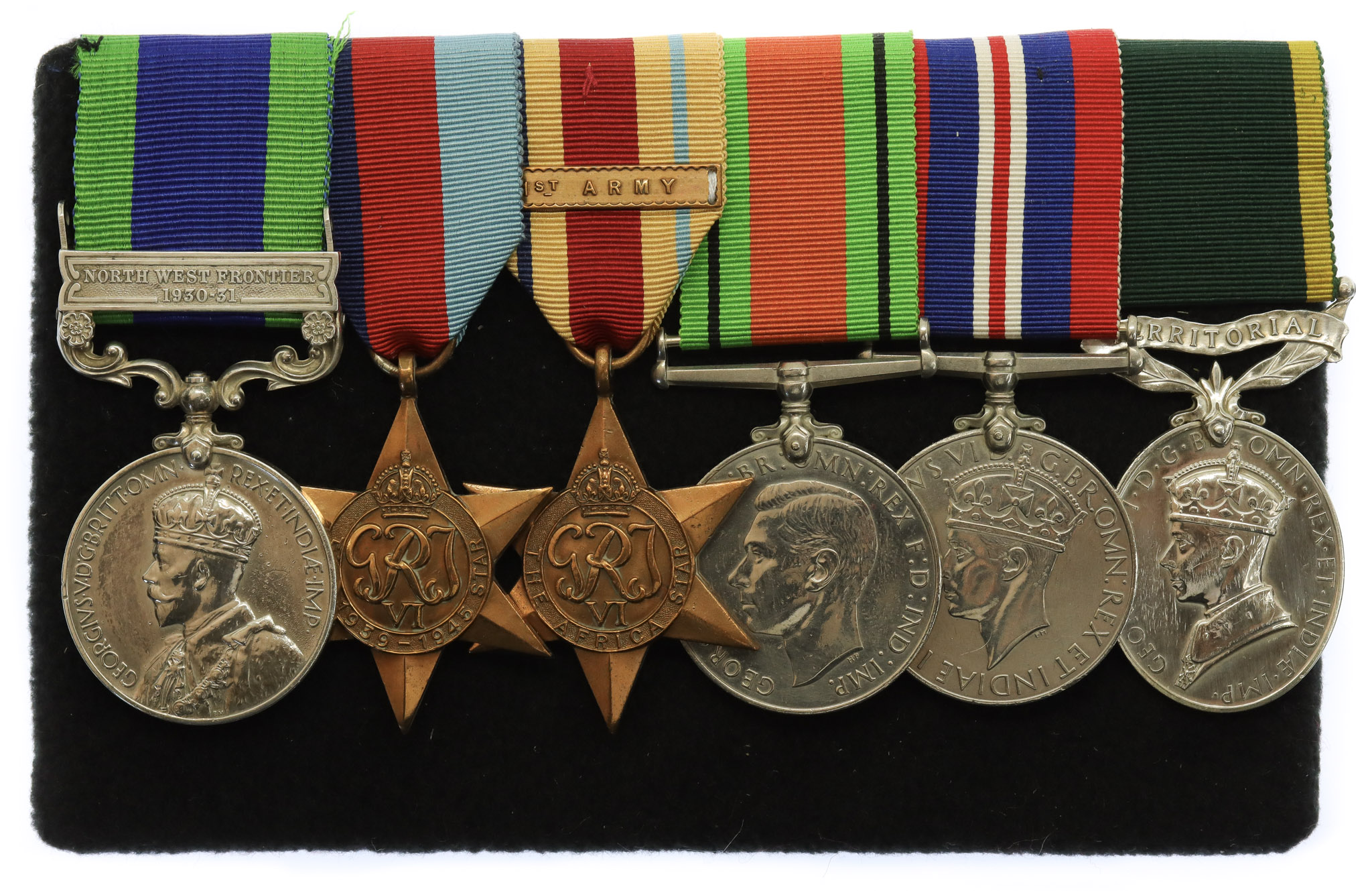 IGS (Clasp - North West Frontier 1930-31), WW2 and TEM Prisoner of War Medal Group of Six - Pte. H.S. Horan, Border Regiment & Sherwood Foresters (Notts & Derby Regiment)