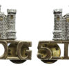 Pair of 5th (Royal Inniskilling) Dragoon Guards (Castle/5DG) Anodised (Staybrite) Shoulder Titles