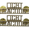 Pair of Light Dragoons (LIGHT/DRAGOONS) Anodised (Staybrite) Shoulder Titles