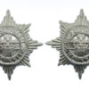 Pair of 4th/7th Royal Dragoon Guards Anodised (Staybrite) Collar Badges
