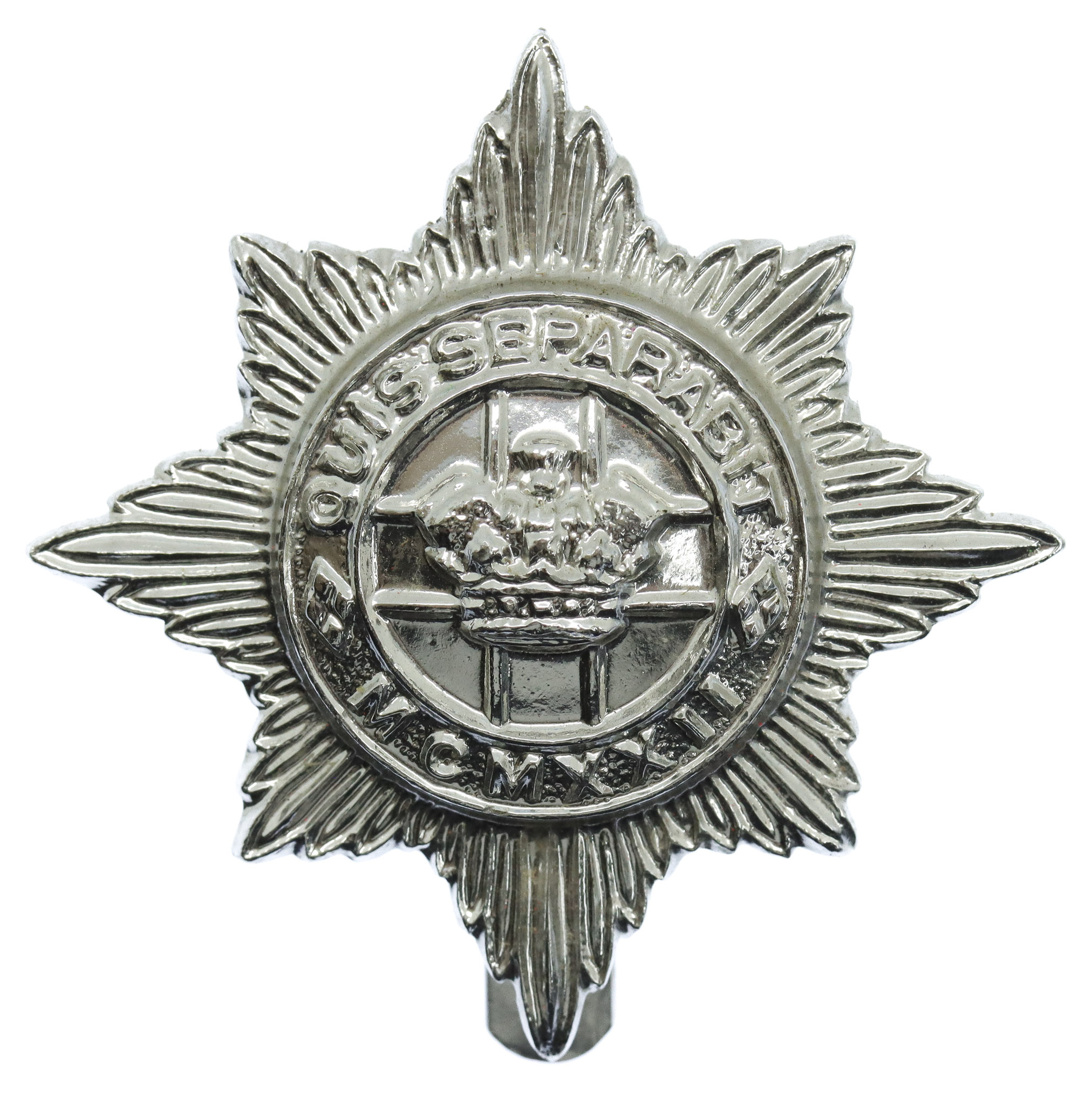 4th/7th Royal Dragoon Guards Anodised (Staybrite) Cap Badge