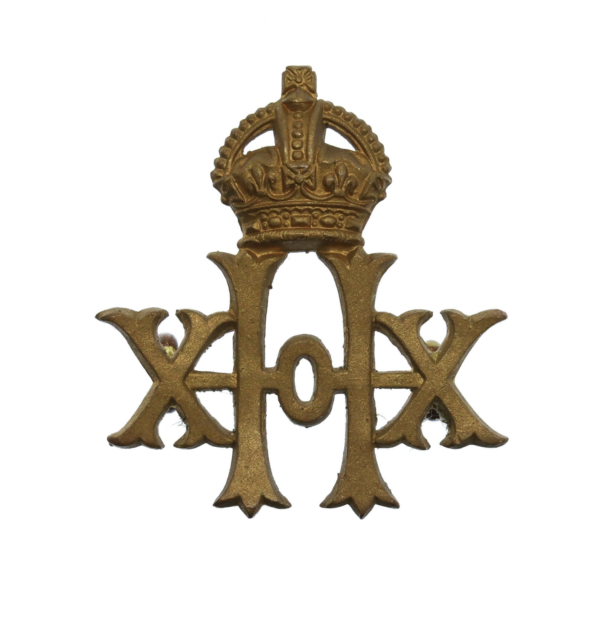 20th Hussars Collar Badge - King's Crown
