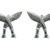 Pair of 14th/20th Hussars Anodised (Staybrite) Arm Badges
