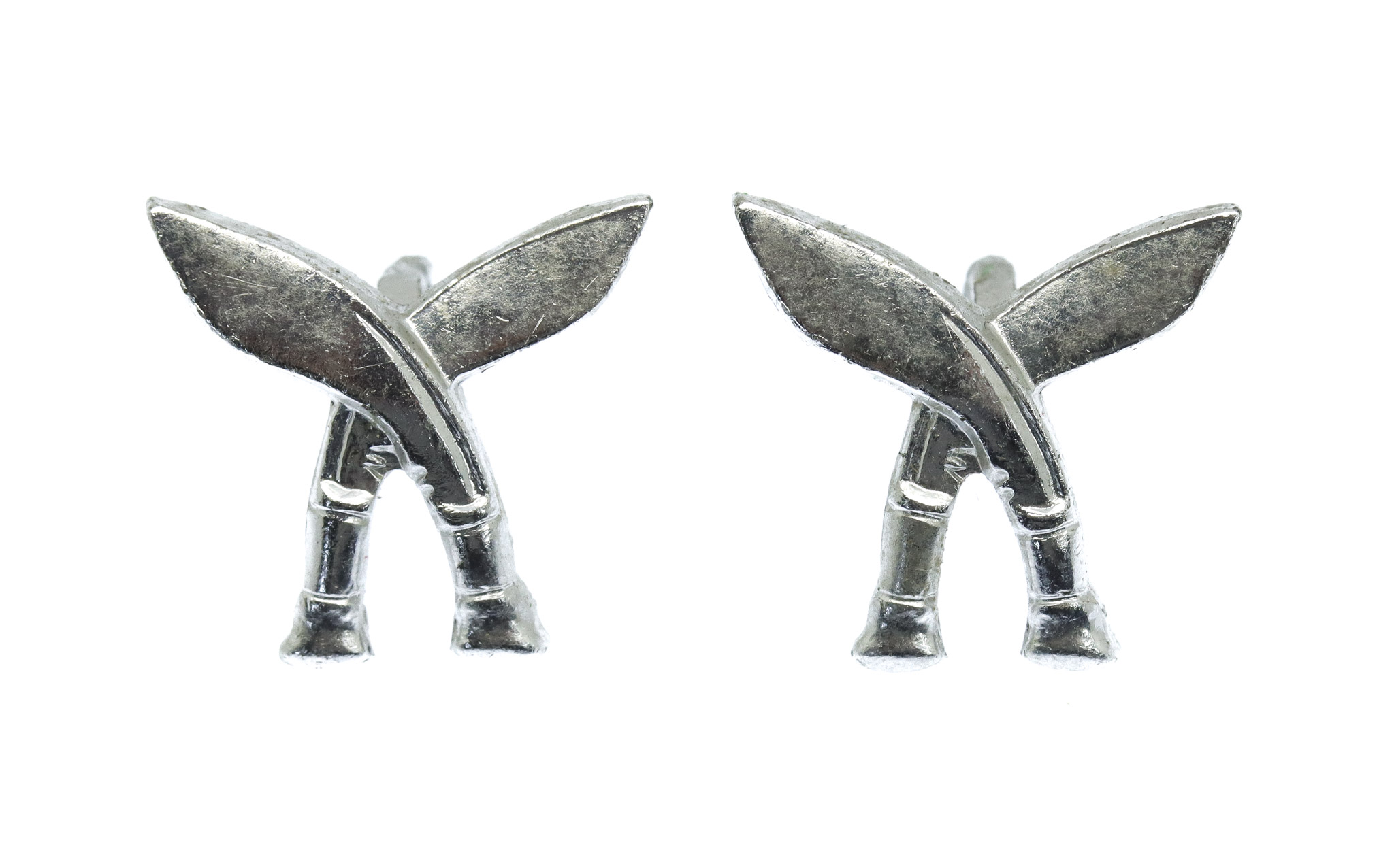 Pair of 14th/20th Hussars Anodised (Staybrite) Arm Badges