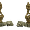 Pair of 15th/19th Hussars Collar Badges - King's Crown