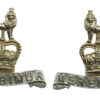 Pair of 15th/19th Hussars Anodised (Staybrite) Collar Badges