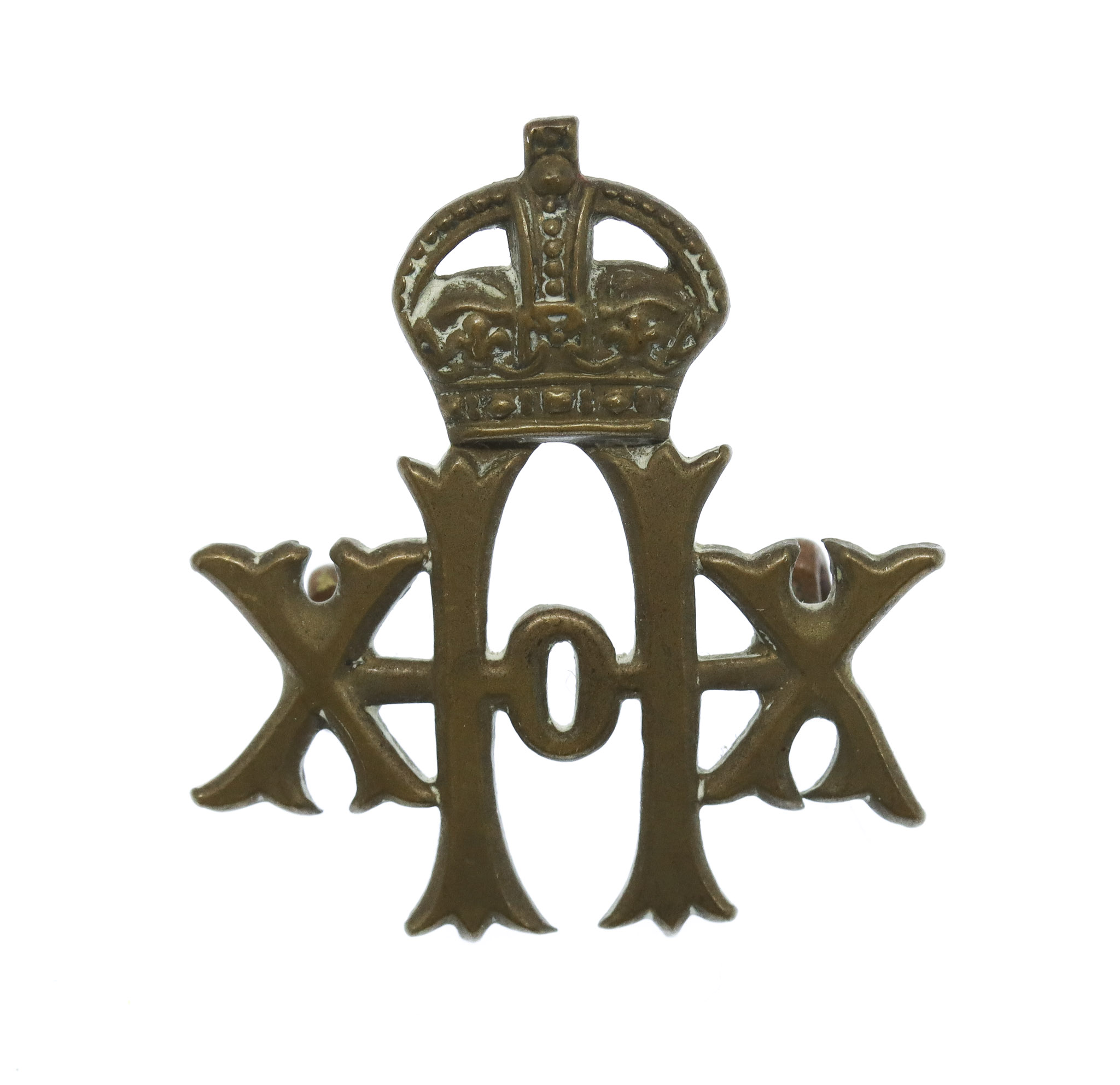 20th Hussars Collar Badge - King's Crown