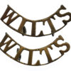 Pair of Wiltshire Regiment (WILTS) Shoulder Titles