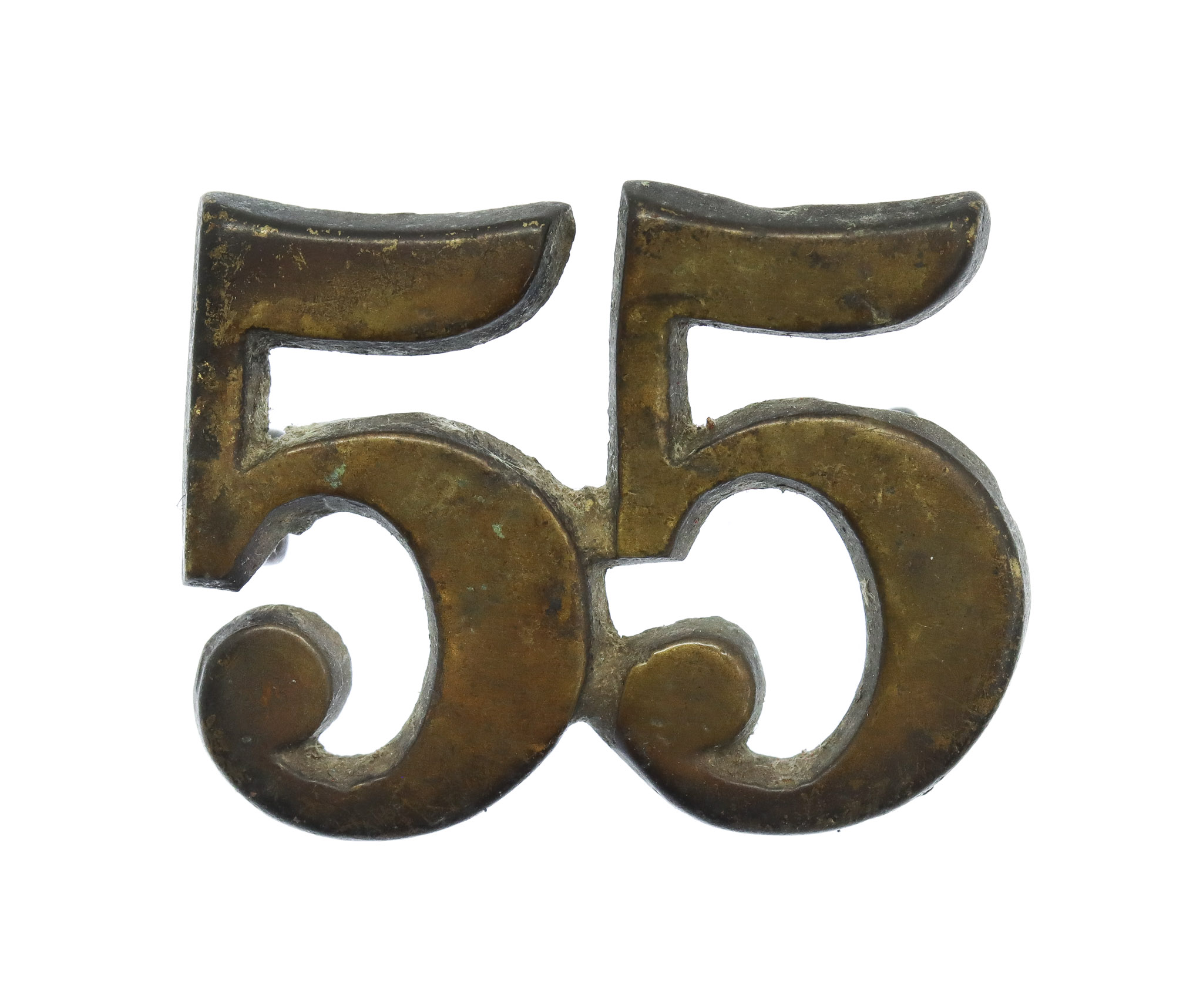 Victorian 55th (Westmorland) Regiment of Foot 'Pork Pie' Hat Badge (c.1840-74)