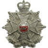 Border Regiment Anodised (Staybrite) Cap Badge - Queen's Crown