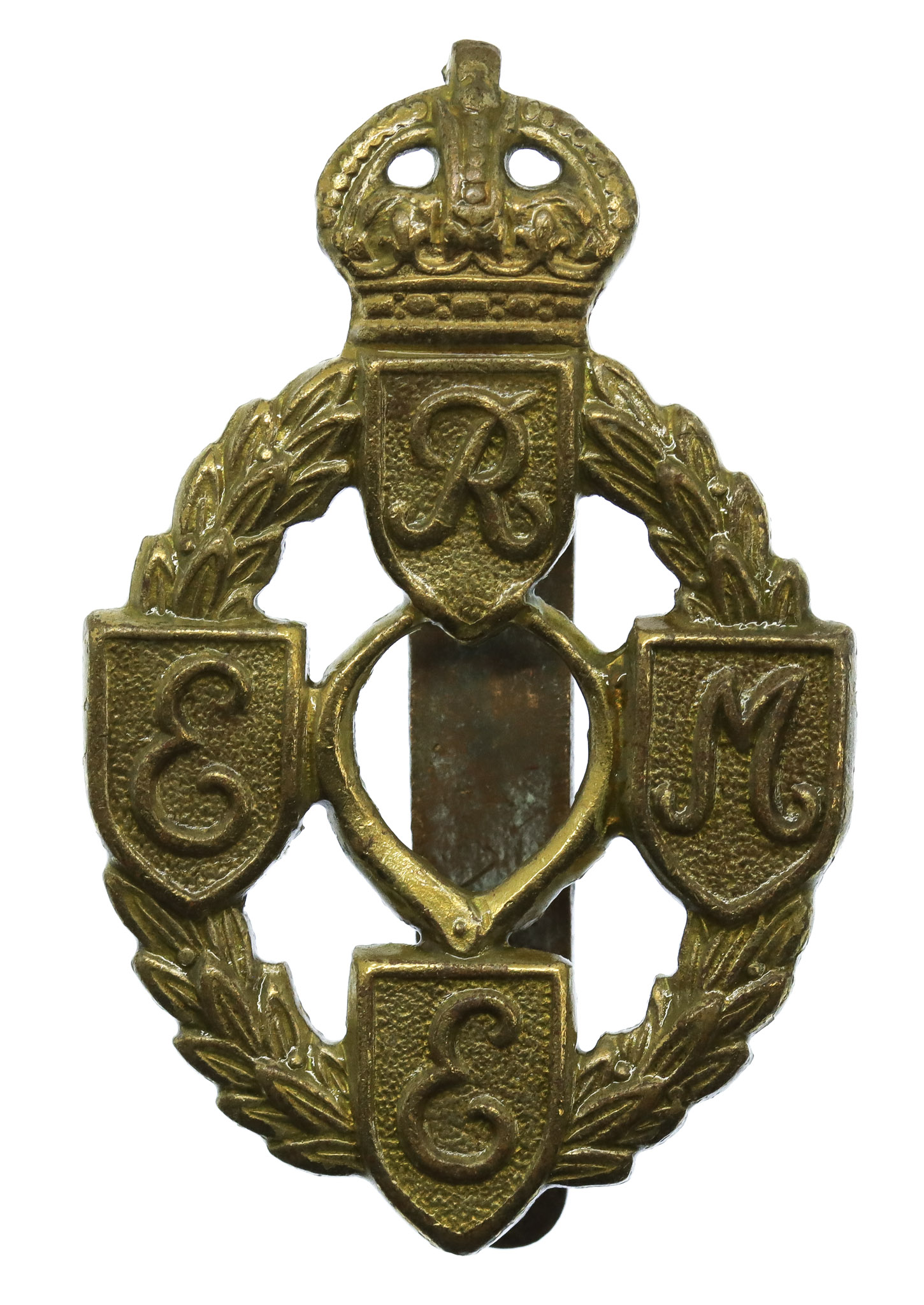Royal Electrical & Mechanical Engineers (R.E.M.E.) Cap Badge - King's Crown (1st Pattern)