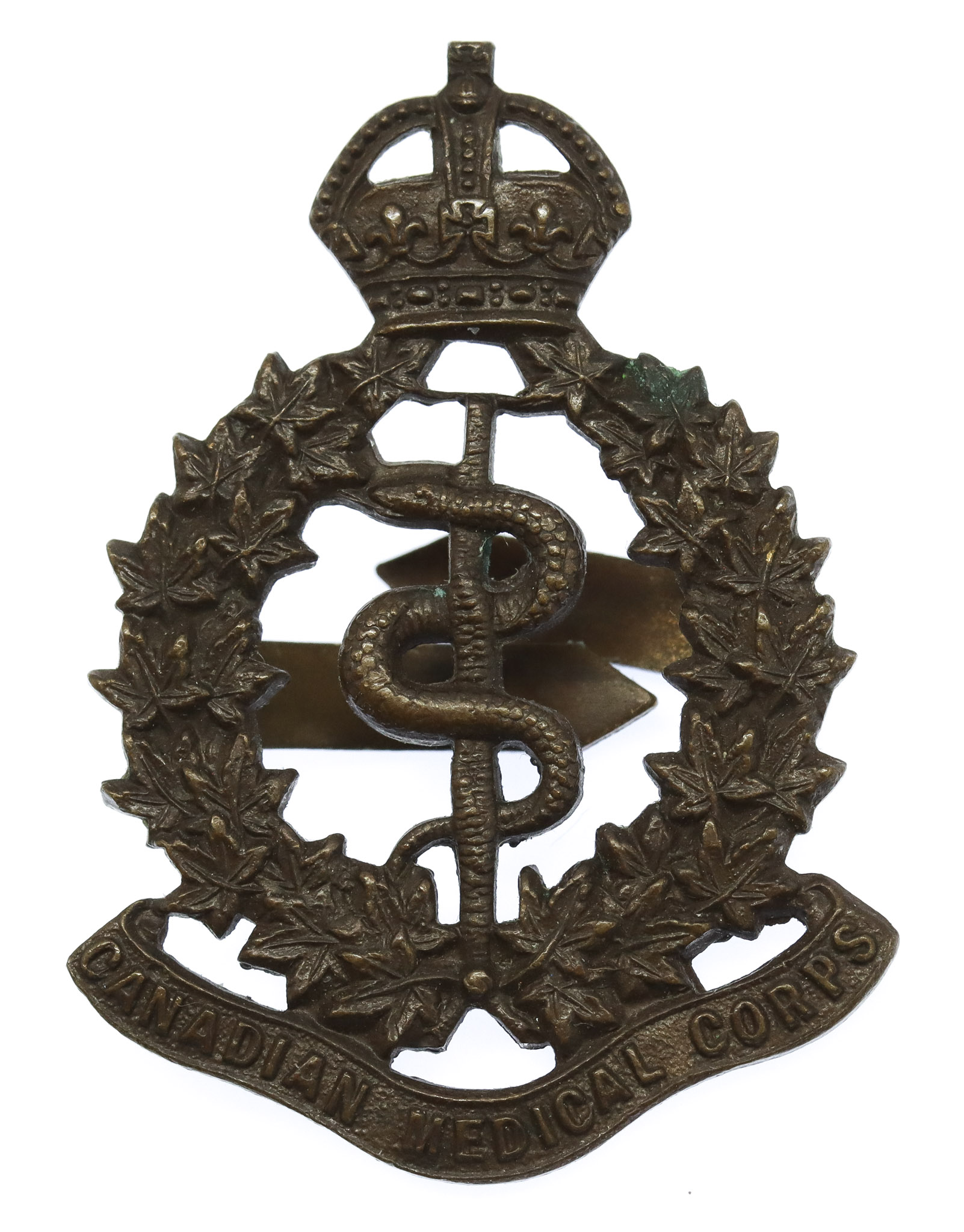 Canadian Medical Corps Officer's Service Dress Cap Badge - King's Crown