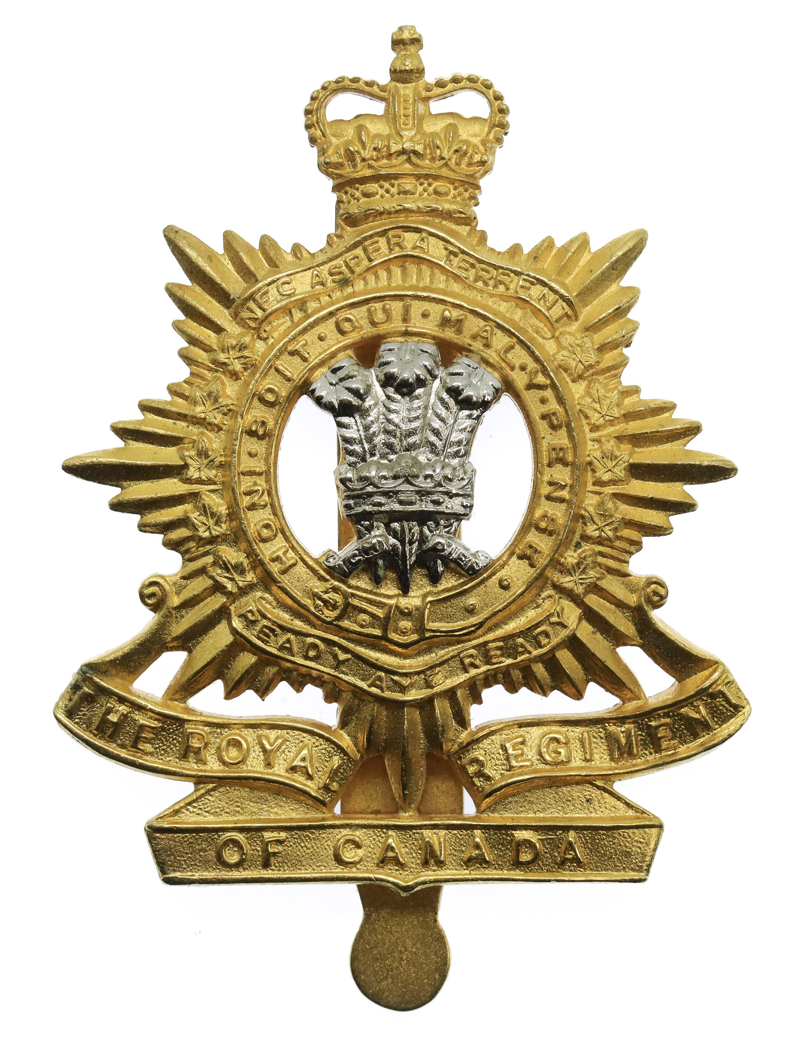 Royal Regiment of Canada Cap Badge - Queen's Crown