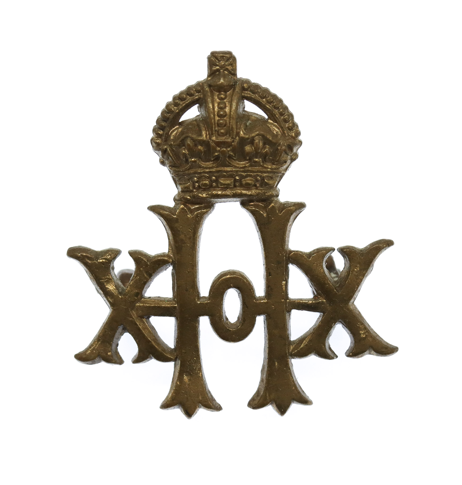 20th Hussars Collar Badge - King's Crown