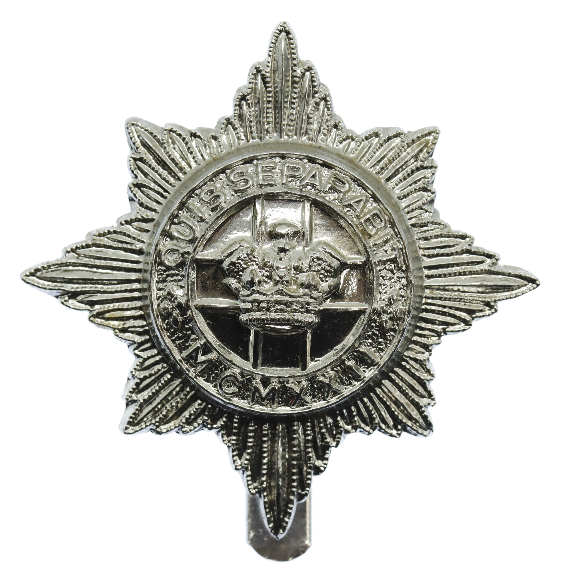 4th/7th Royal Dragoon Guards Anodised (Staybrite) Cap Badge