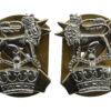 Pair of Light Dragoons Anodised (Staybrite) Collar Badges