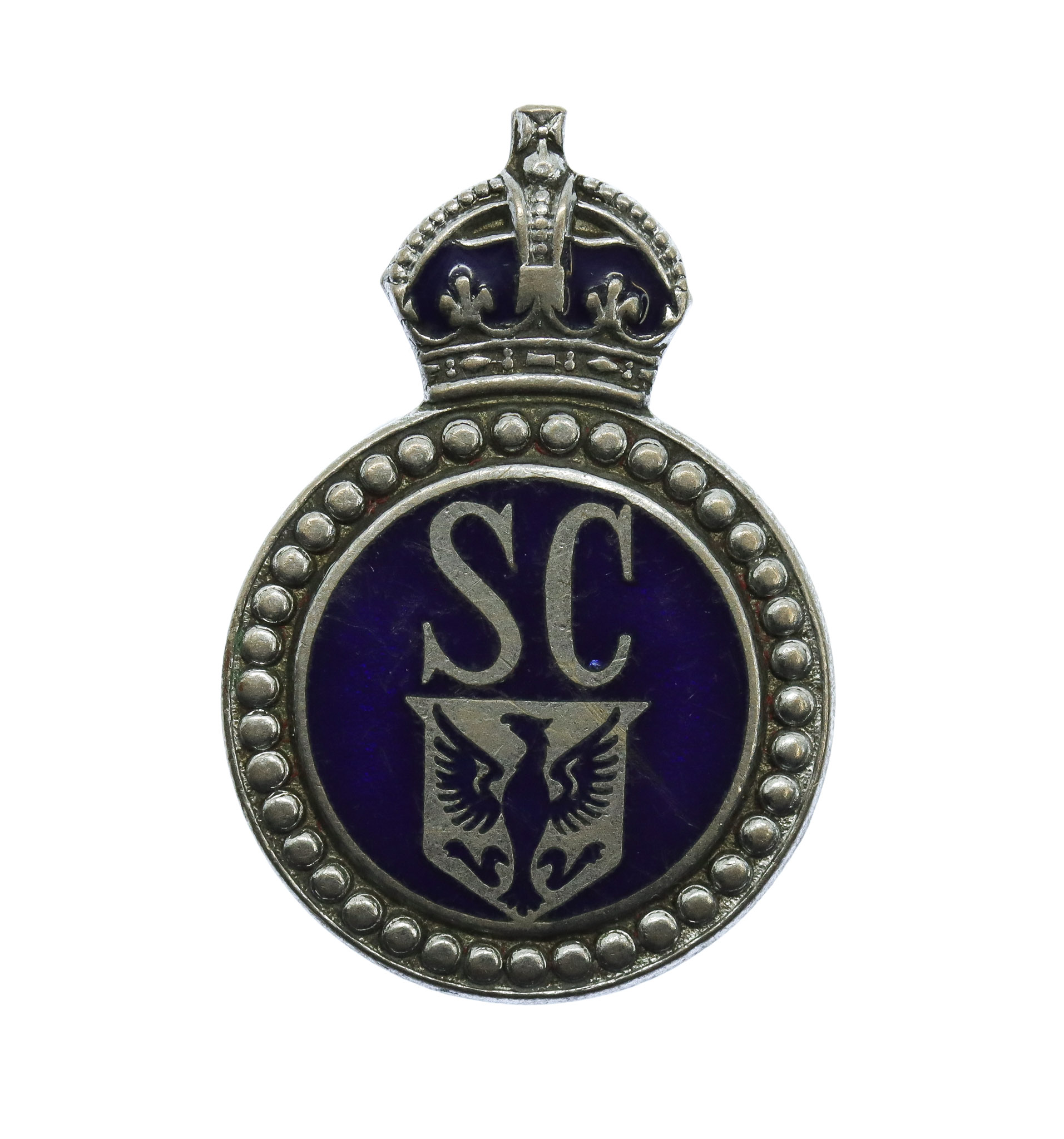 East Riding Special Constabulary Enamelled Lapel Badge - King's Crown