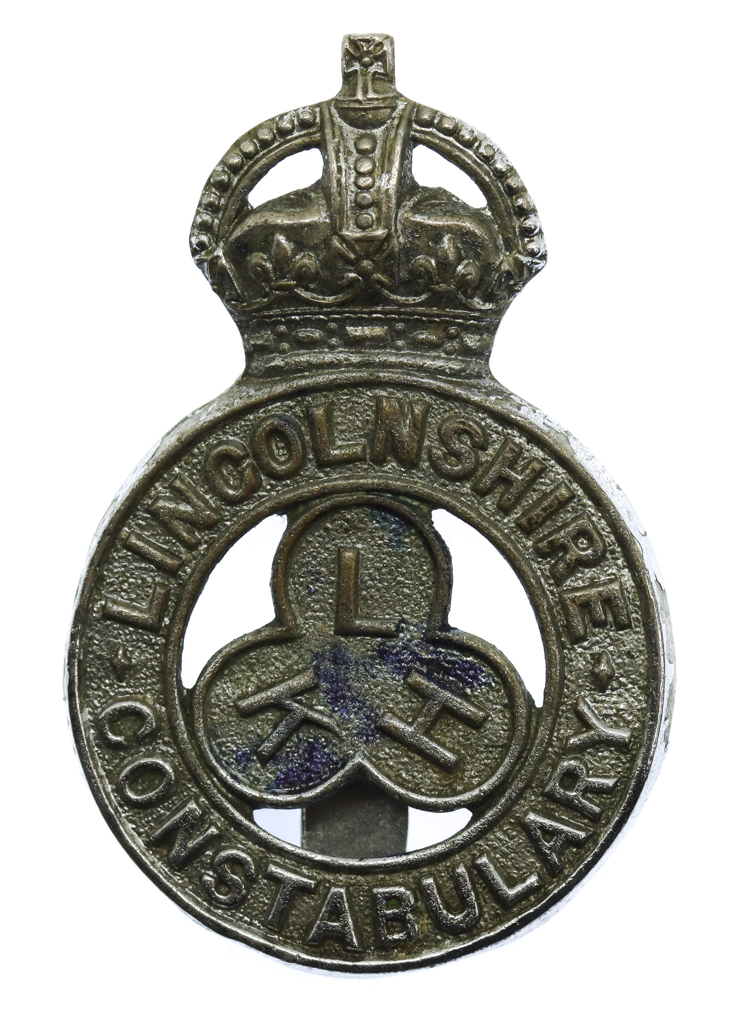 Lincolnshire Constabulary Cap Badge - King's Crown