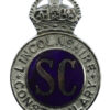 Lincolnshire Special Constabulary Enamelled Cap Badge - King's Crown