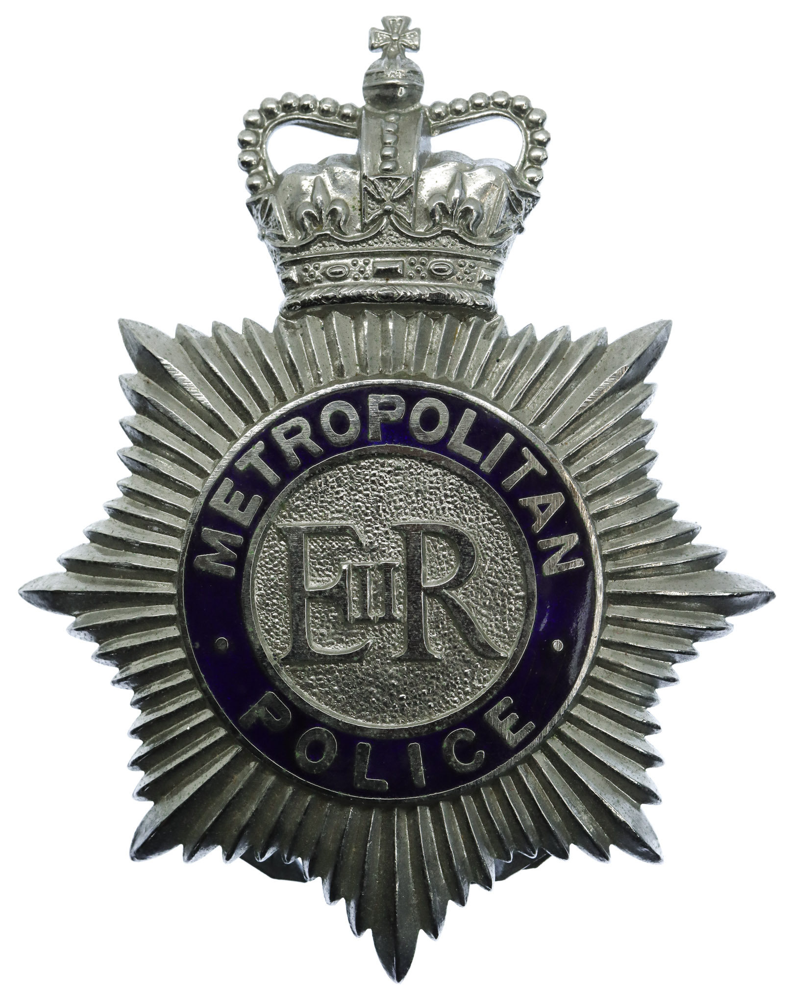 Metropolitan Police Enamelled Helmet Plate - Queen's Crown