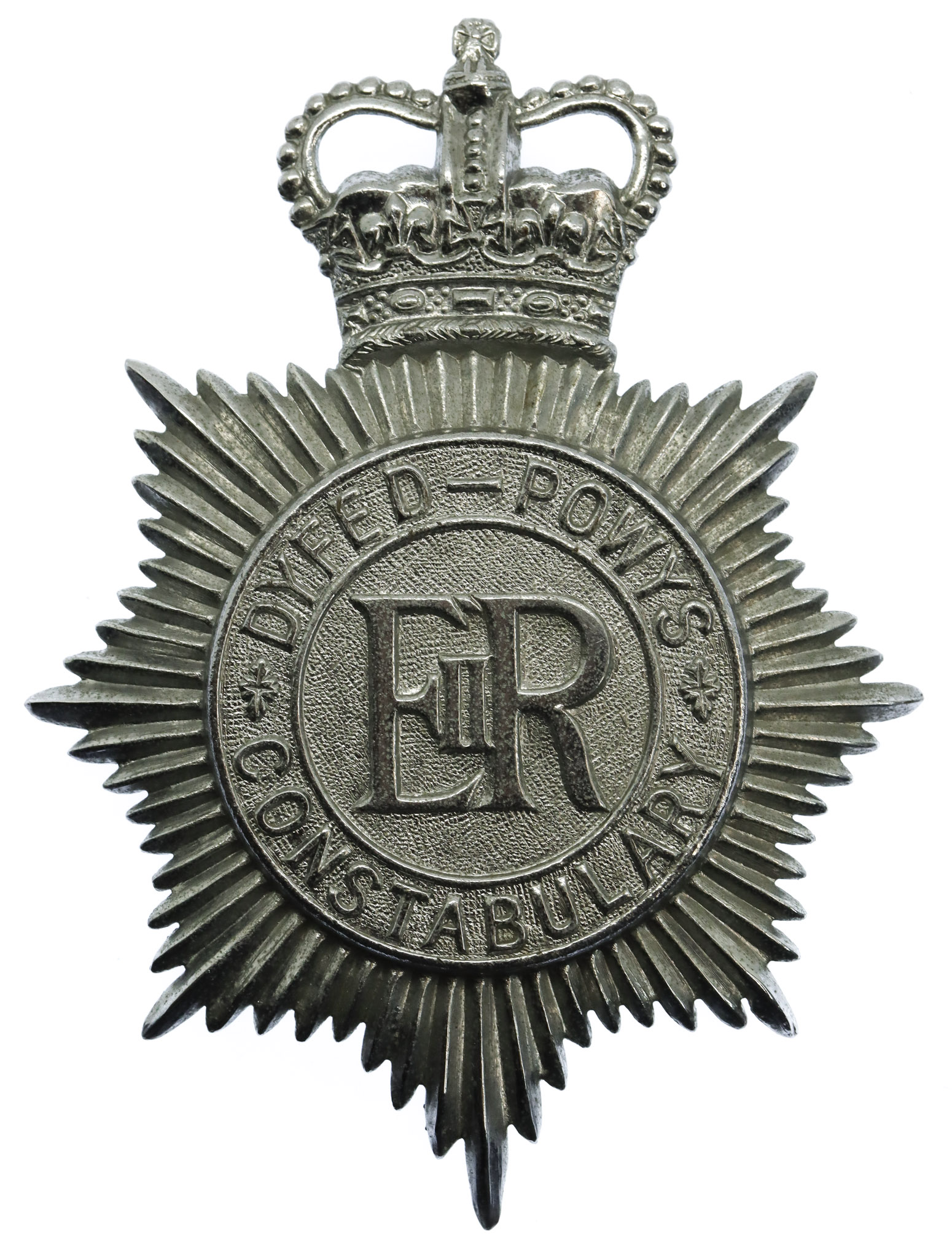 Dyfed-Powys Constabulary Helmet Plate - Queen's Crown