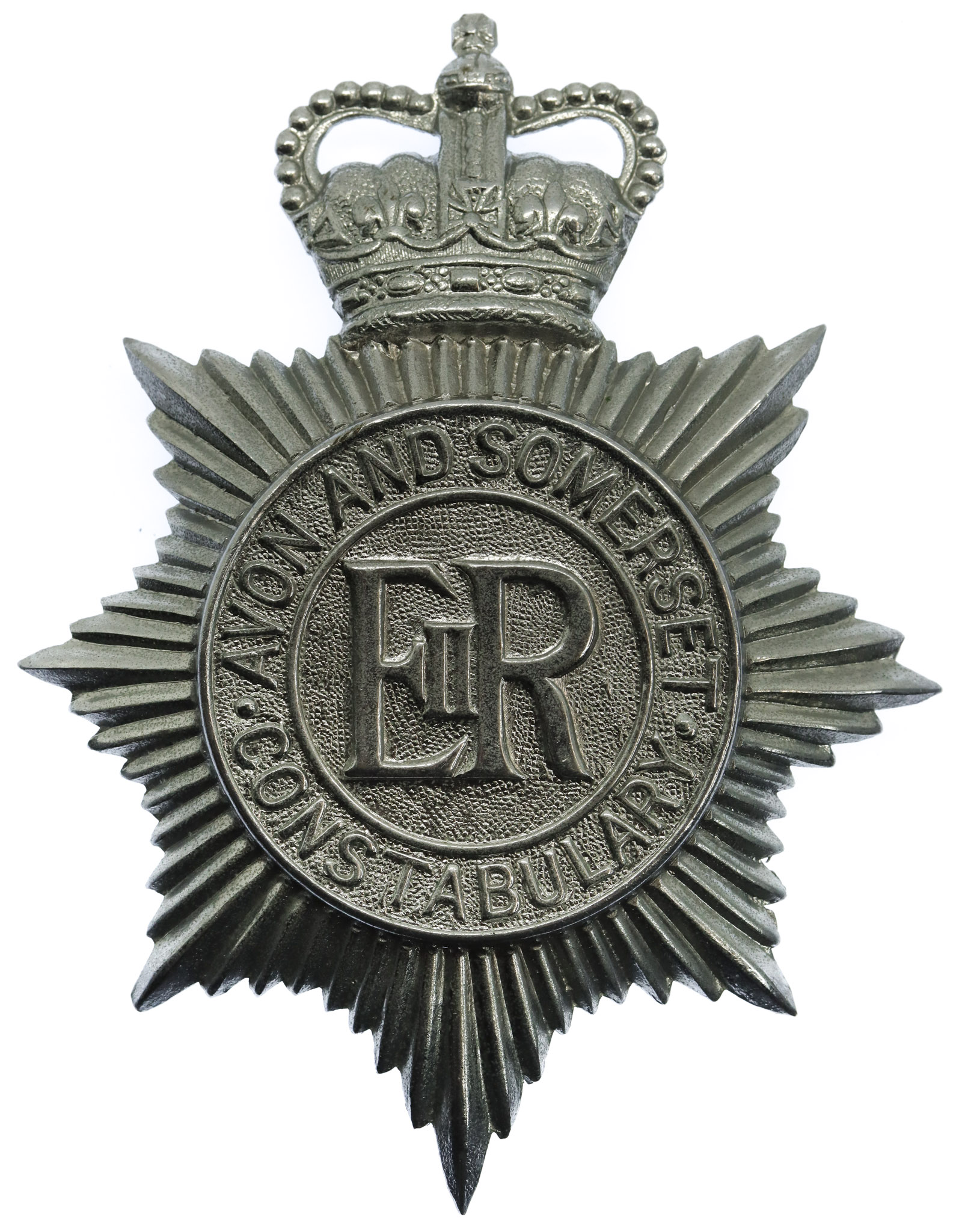 Avon and Somerset Constabulary Helmet Plate - Queen's Crown