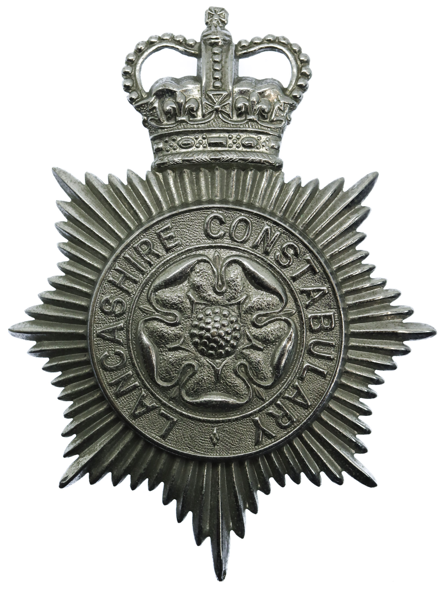 Lancashire Constabulary Helmet Plate - Queen's Crown