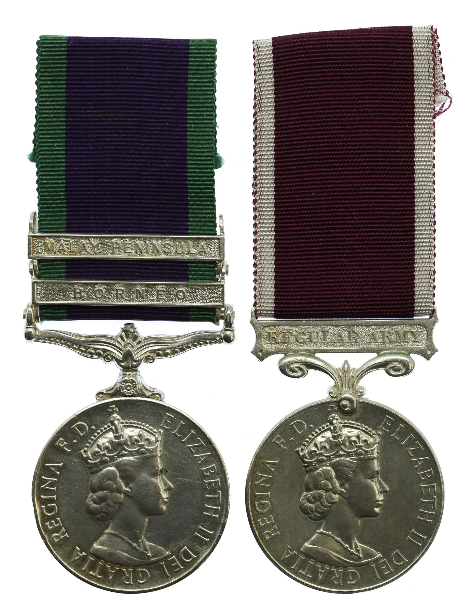 Campaign Service Medal (2 Clasps - Borneo, Malay Peninsula) and Long Service & Good Conduct Medal Pair - Cpl. Garjaman Damai, 2nd/7th Gurkha Riifles