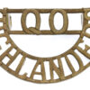 Queen's Own Highlanders (Q.O./HIGHLANDERS) Brass Shoulder Title