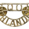 Queen's Own Highlanders (Q.O./HIGHLANDERS) Anodised (Staybrite) Shoulder Title