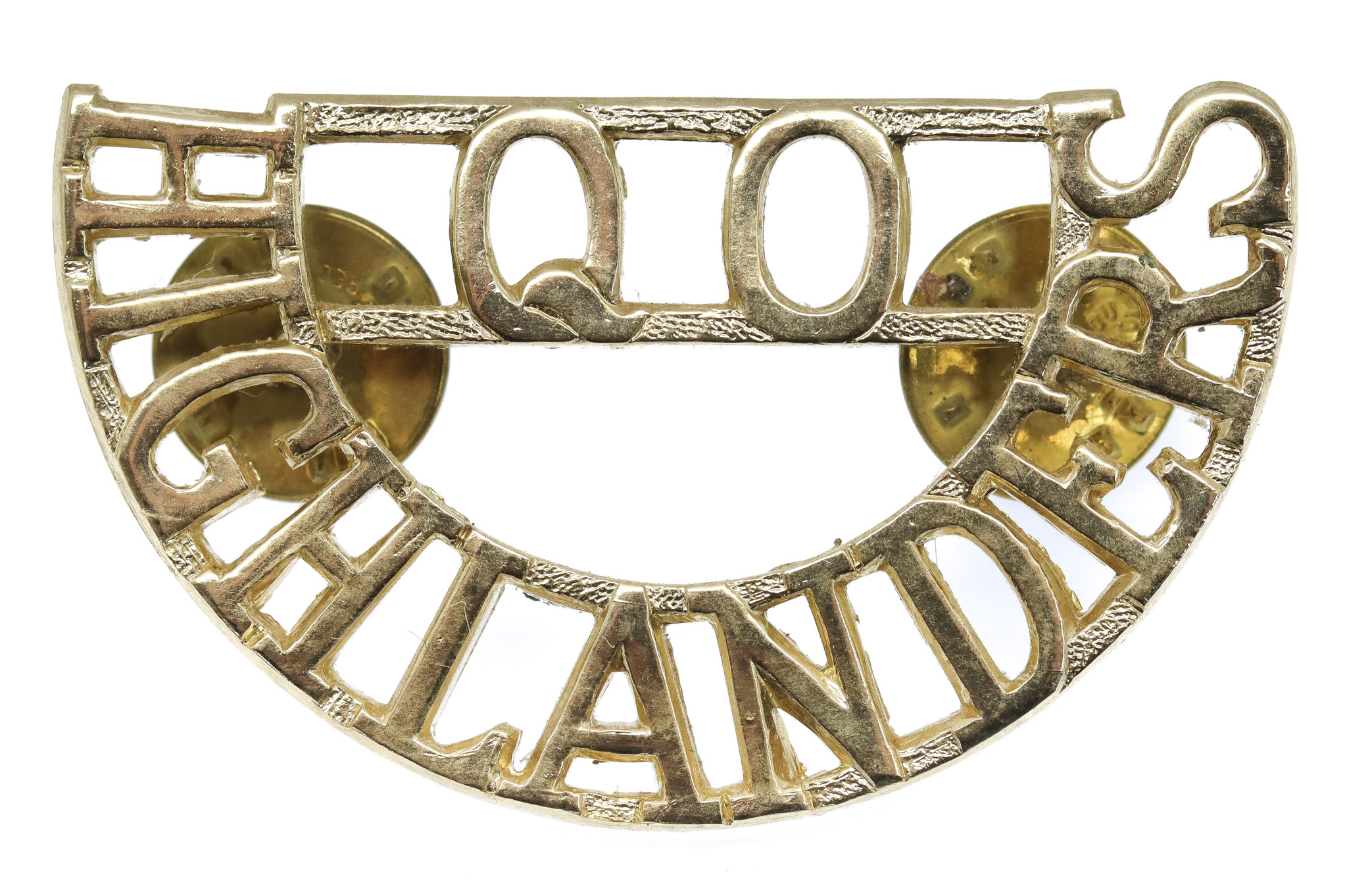Queen's Own Highlanders (Q.O./HIGHLANDERS) Anodised (Staybrite) Shoulder Title