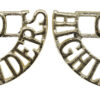 Pair of Queen's Own Highlanders (Q.O./HIGHLANDERS) Anodised (Staybrite) Shoulder Titles