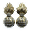 Pair of Royal Highland Fusiliers Anodised (Staybrite) Collar Badges